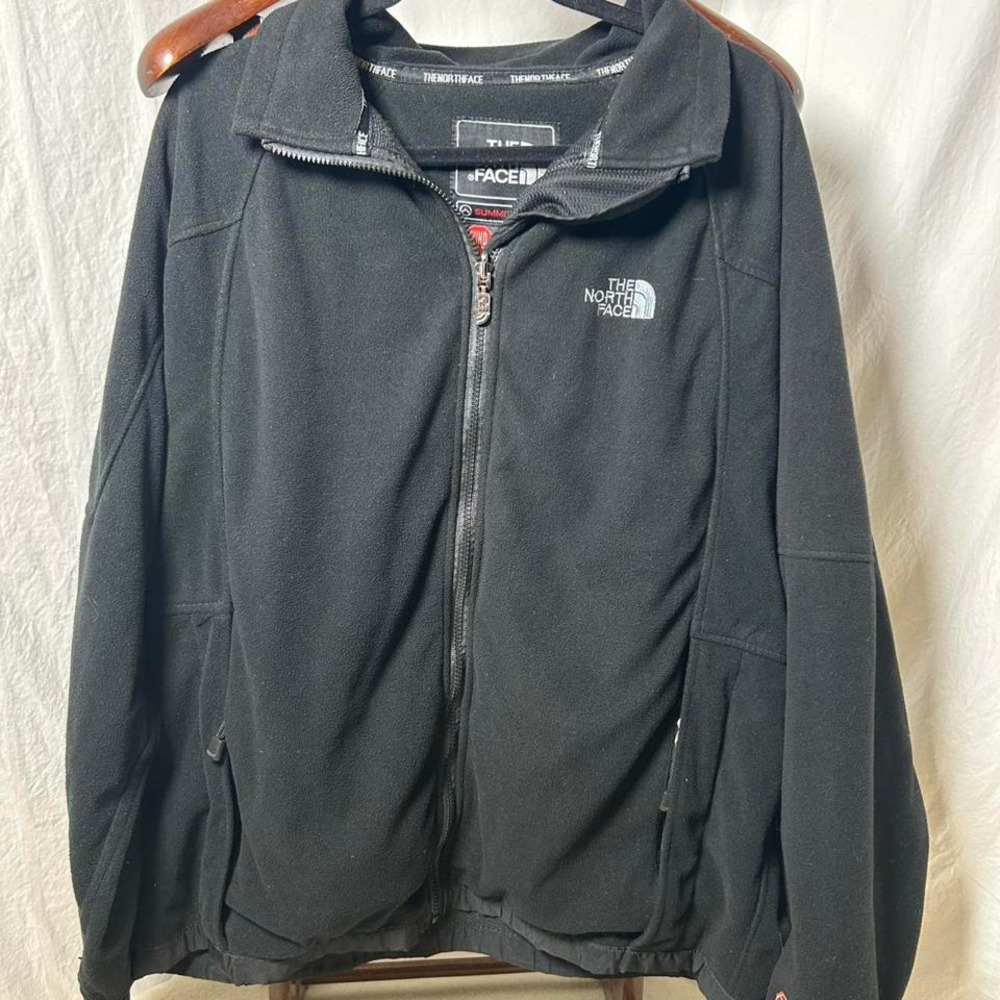 VTG North Face Jacket Mens XL Black Summit‎ Series Fleece Windstopper GoreTex